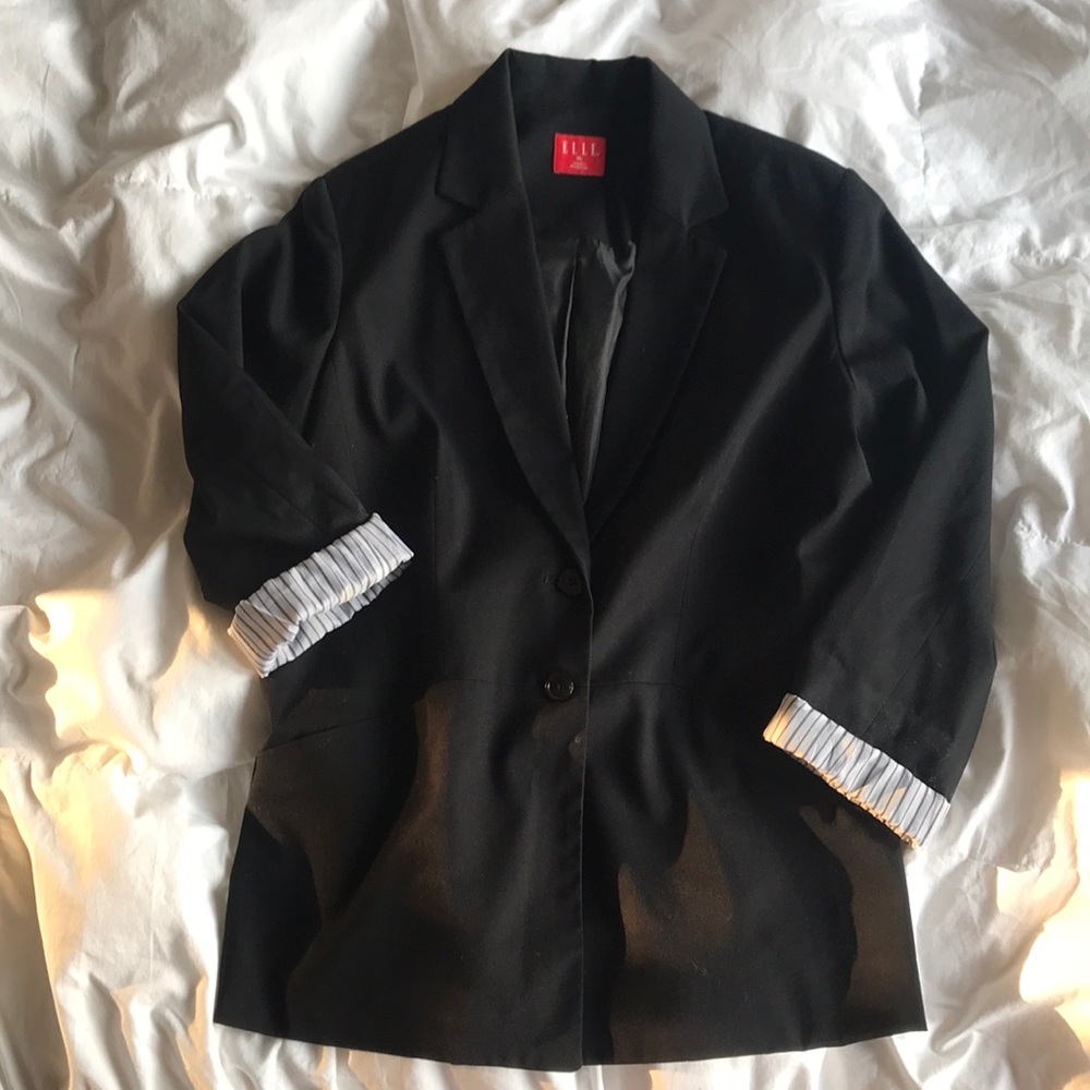 XL Elle Long Blazer w/  lined 3/4 sleeves